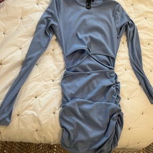 Forever 21 blue ruched dress